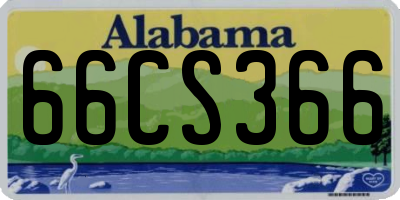 AL license plate 66CS366