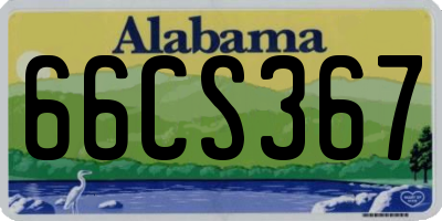 AL license plate 66CS367