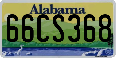 AL license plate 66CS368