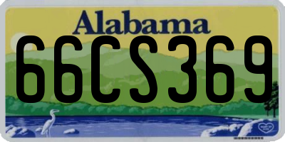 AL license plate 66CS369