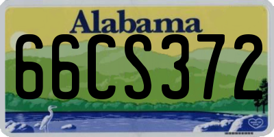 AL license plate 66CS372