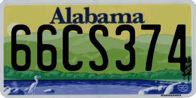AL license plate 66CS374
