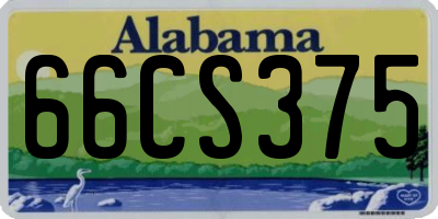 AL license plate 66CS375