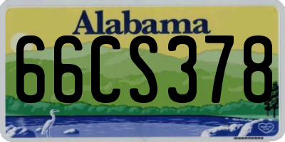 AL license plate 66CS378