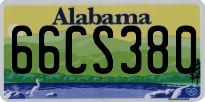 AL license plate 66CS380