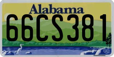 AL license plate 66CS381