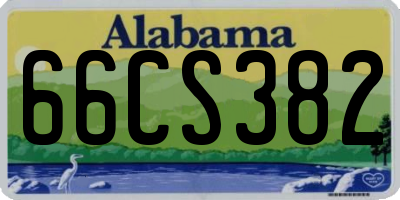 AL license plate 66CS382