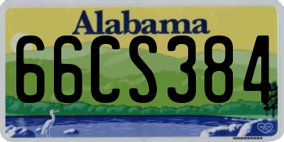 AL license plate 66CS384