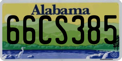 AL license plate 66CS385