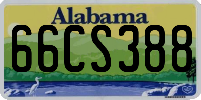 AL license plate 66CS388