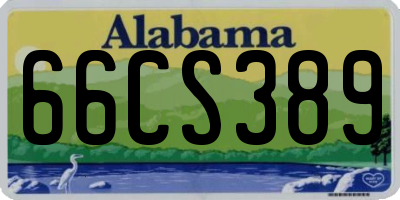 AL license plate 66CS389