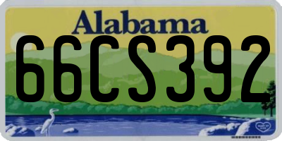 AL license plate 66CS392