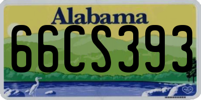 AL license plate 66CS393