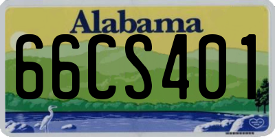 AL license plate 66CS401