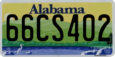 AL license plate 66CS402