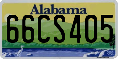 AL license plate 66CS405