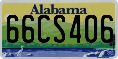 AL license plate 66CS406