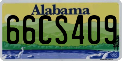 AL license plate 66CS409