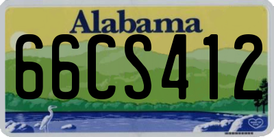 AL license plate 66CS412