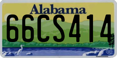 AL license plate 66CS414