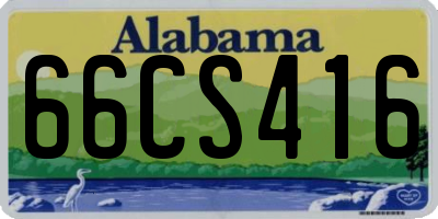 AL license plate 66CS416