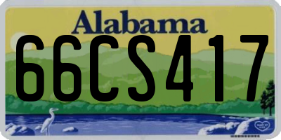 AL license plate 66CS417