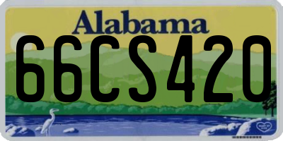 AL license plate 66CS420