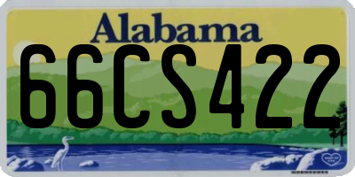 AL license plate 66CS422