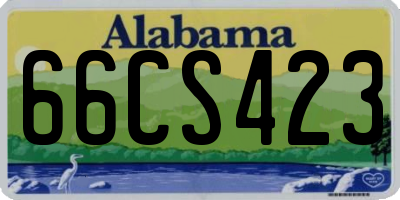 AL license plate 66CS423