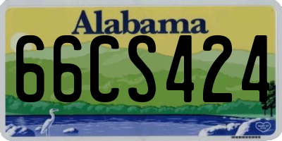 AL license plate 66CS424