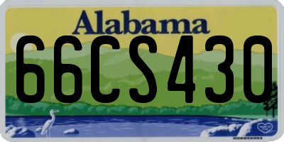 AL license plate 66CS430