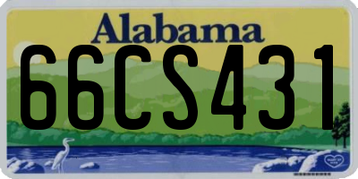 AL license plate 66CS431