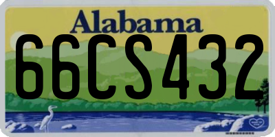 AL license plate 66CS432