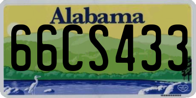 AL license plate 66CS433