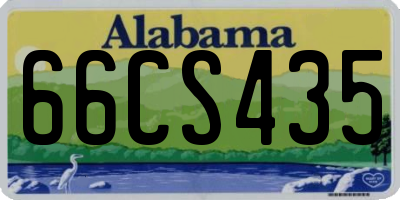 AL license plate 66CS435