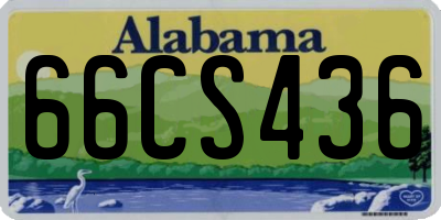 AL license plate 66CS436