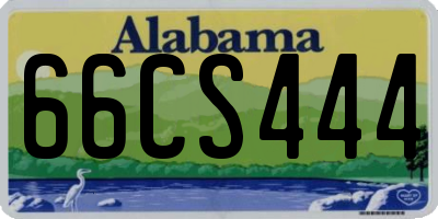 AL license plate 66CS444
