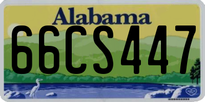AL license plate 66CS447