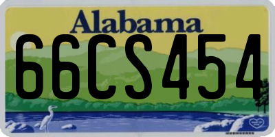 AL license plate 66CS454