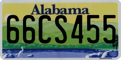 AL license plate 66CS455