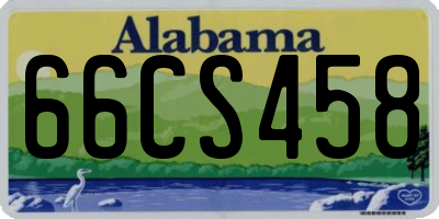 AL license plate 66CS458