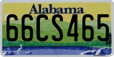 AL license plate 66CS465