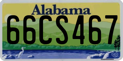 AL license plate 66CS467
