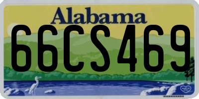 AL license plate 66CS469