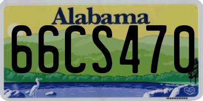 AL license plate 66CS470