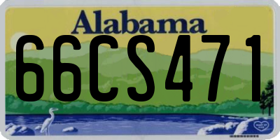 AL license plate 66CS471