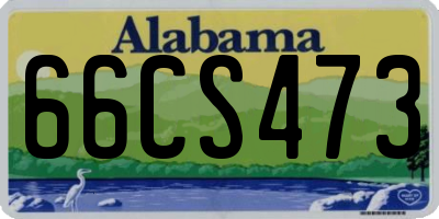 AL license plate 66CS473