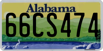 AL license plate 66CS474