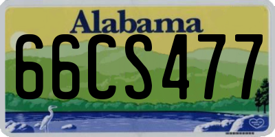 AL license plate 66CS477