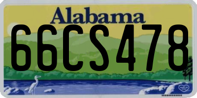 AL license plate 66CS478